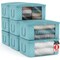 Sorbus Medium Clothes Storage Bags - Foldable Blanket Storage Bins for Organizing Bedroom, Closet, Clothing, Comforter, Organization with Clear Window, Lids and Carry Handles - Set of 8